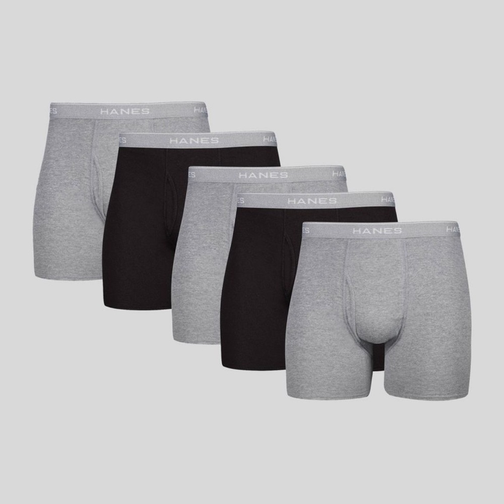 HANES - Men’s 5pk Boxer Briefs. - Picture 3 of 8